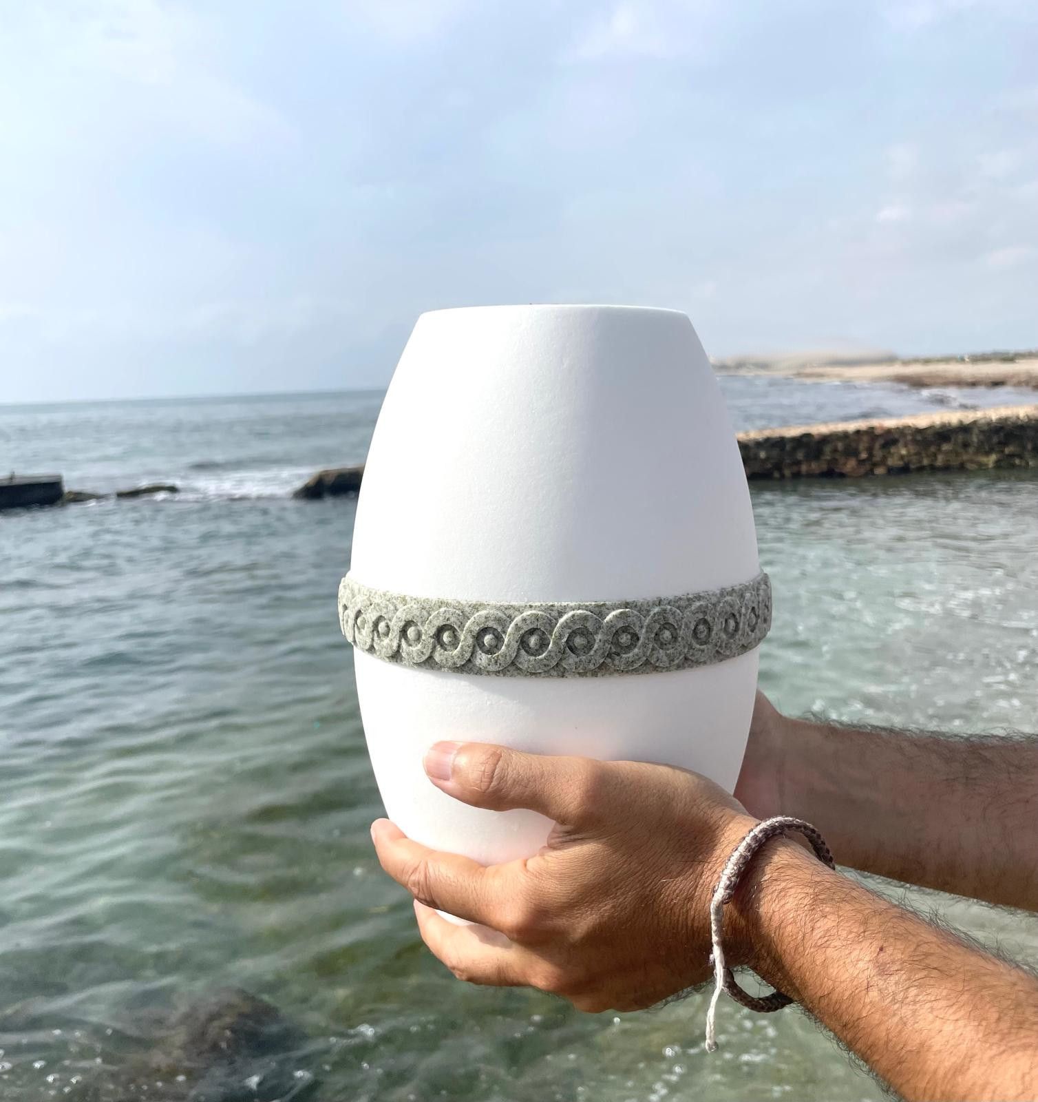 Urne biodégradable pour la mer modèle "Océanus Algae"